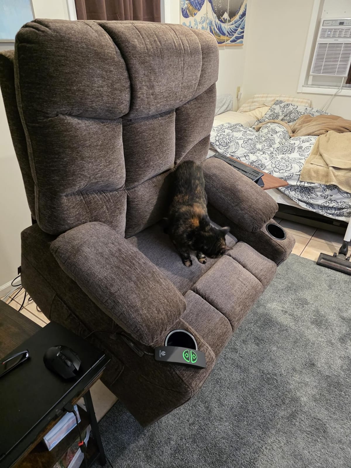 MCombo Power Lift Recliner Chair for Elderly, Fabric 7281 (Brown, Small) | Assist with Standing, 150° Recline, 4.7