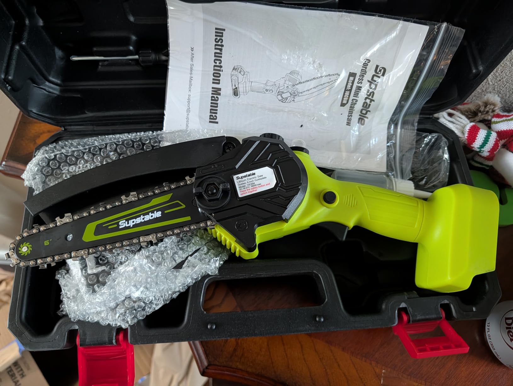 Electric Pole Saws for Tree Trimming, 8 Inch & 6 Inch Mini Chainsaw Cordless with Extension Pole, 16Ft Reach, 2x4.0Ah Battery, Auto Oiling, Tool-Free Chain Tensioning, Tree Trimmer for Branch Limb Cut customer photo 1