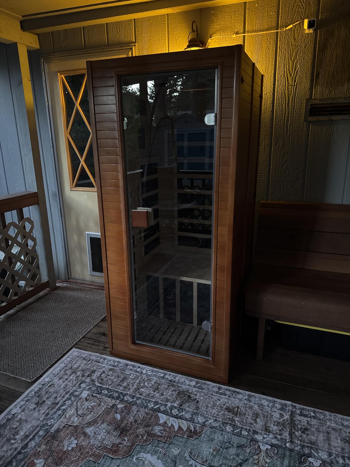 Real Relax Infrared Home Sauna, 1 Person Far Infrared Saunas for Home, Canadian Hemlock Wooden Indoor Sauna Room with LCD Control Panel, Bluetooth Speakers customer photo 2
