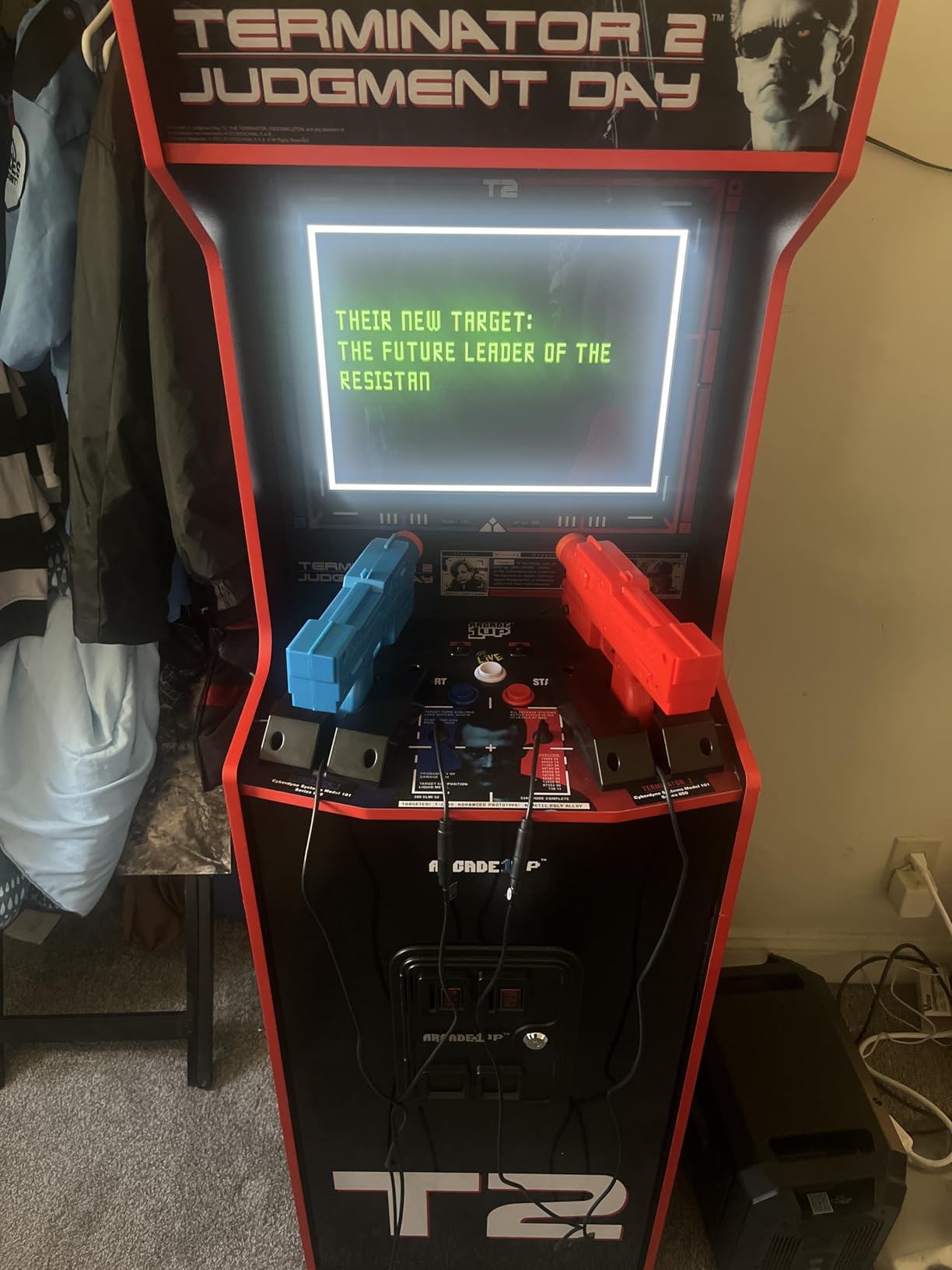 Arcade1Up Terminator 2 Deluxe Arcade Machine with Real-Feel Arcade Guns | 17-Inch BOE Color Monitor, Dual Speakers and Wi-Fi Online Leaderboards, 5-Foot Tall customer photo 1