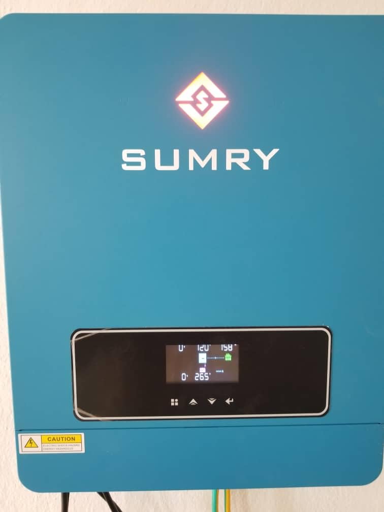 SUMRY Hybrid Solar Inverter Charger 3600W DC24V to AC110V Voltage Converter | With 120A MPPT Controller, Pure Sine Wave, for Battery-less or AGM Lithium Battery System, for Energy Storage Backup Power customer photo 1