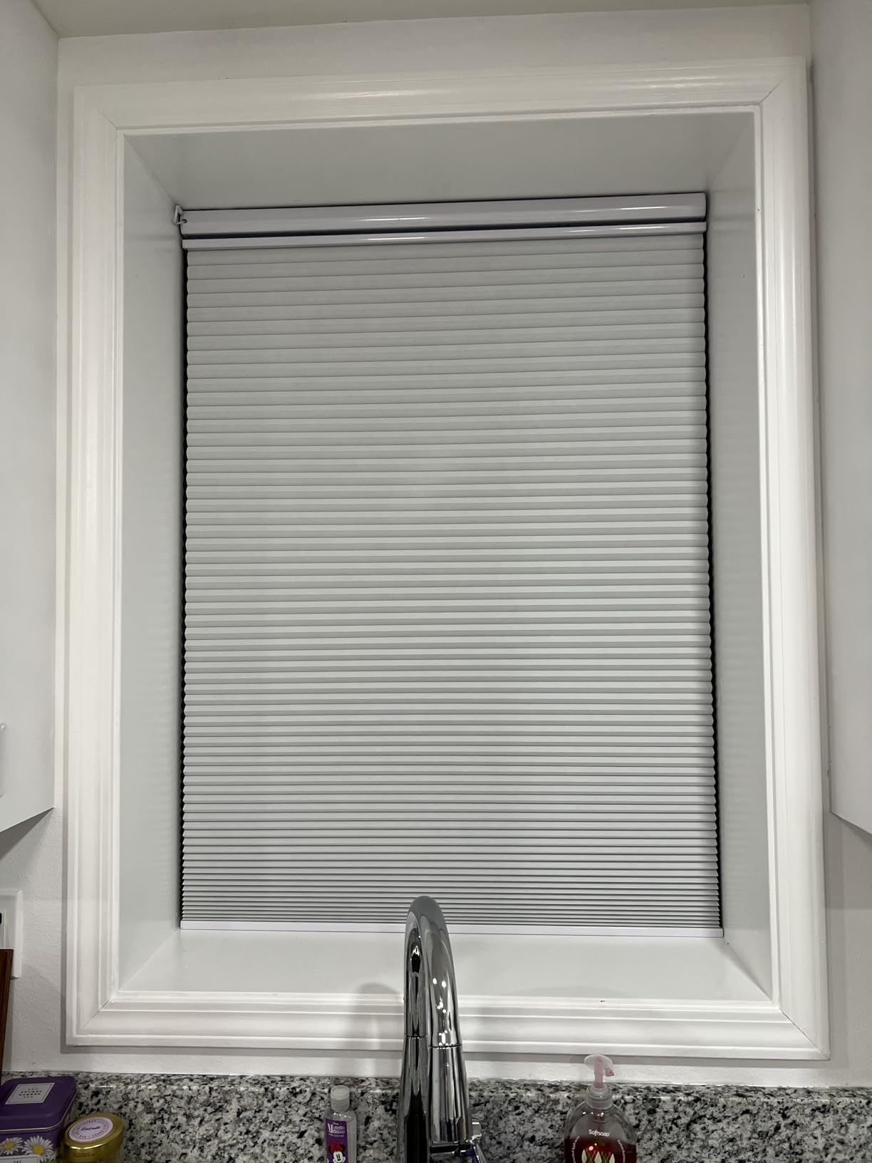 Motorized Cellular Shades with Cordless, Smart Electric Honeycomb Blind with Remote Control, Blackout or Light Filtering Fabric, Automatic Cellular Shades for Home and Office Indoor Window customer photo 2