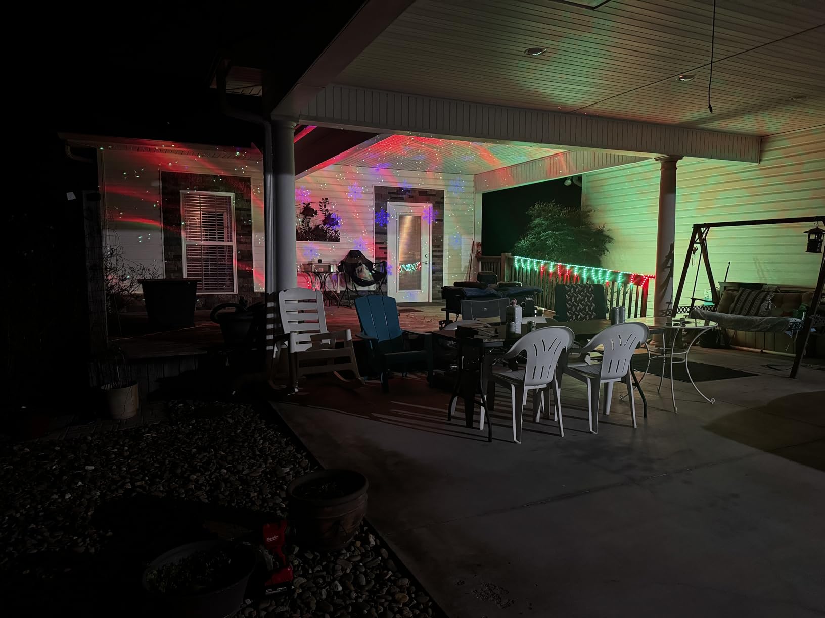 Govee Outdoor Projector Light, Upgraded Aurora Star Projector for Yard | 50+ Scene Modes with 16 RGB Patterns for Indoor & Outdoor Holiday Display, Work with Alexa, Google, Matter, IP65 Waterproof customer photo 2
