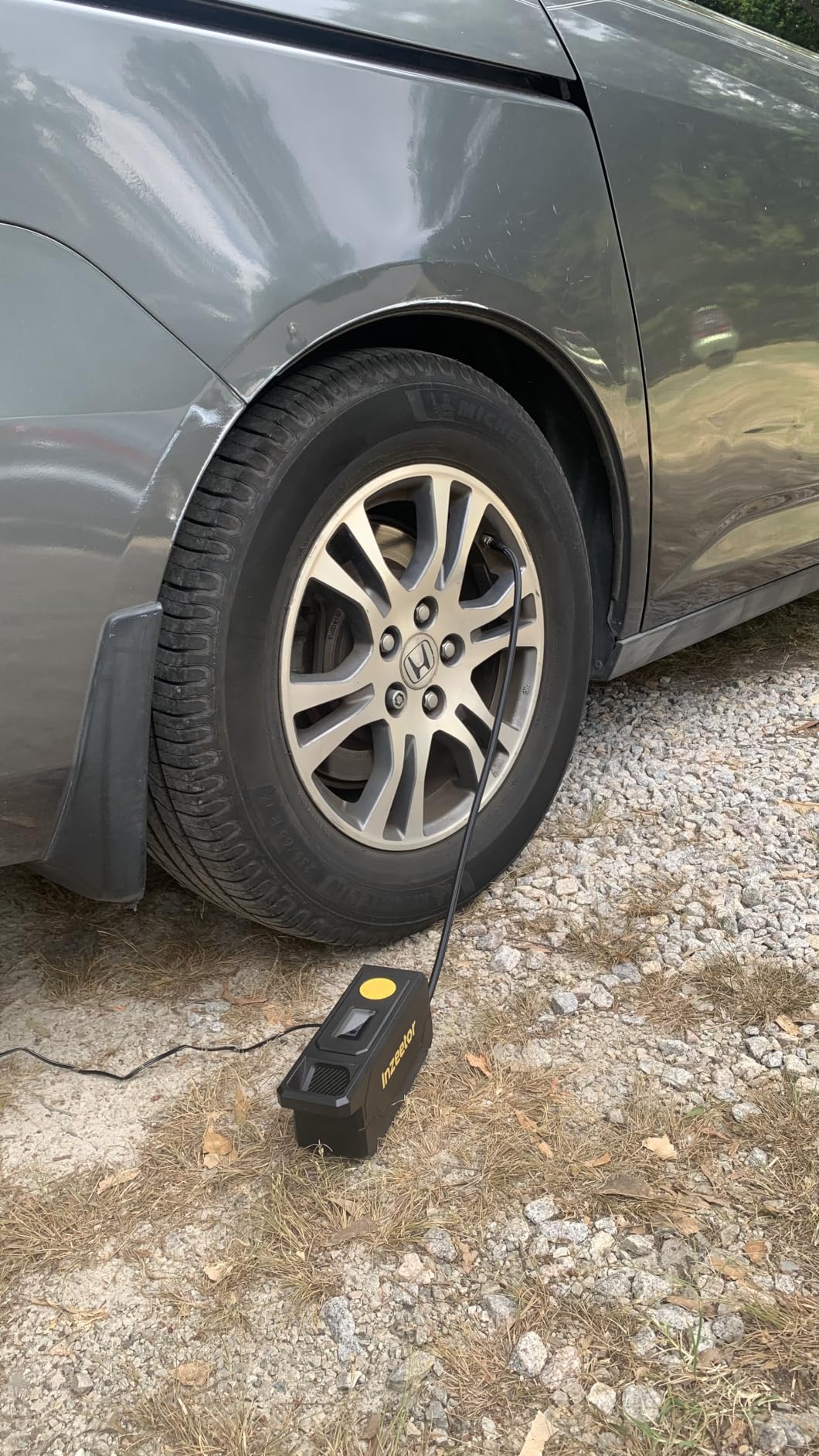 150 PSI Tire Inflator Portable Air Compressor with Digital Pressure, Black | 12V DC Auto Shutoff Air Pump Emergency LED Light for Car Tires, Bicycle & Balloons customer photo 1