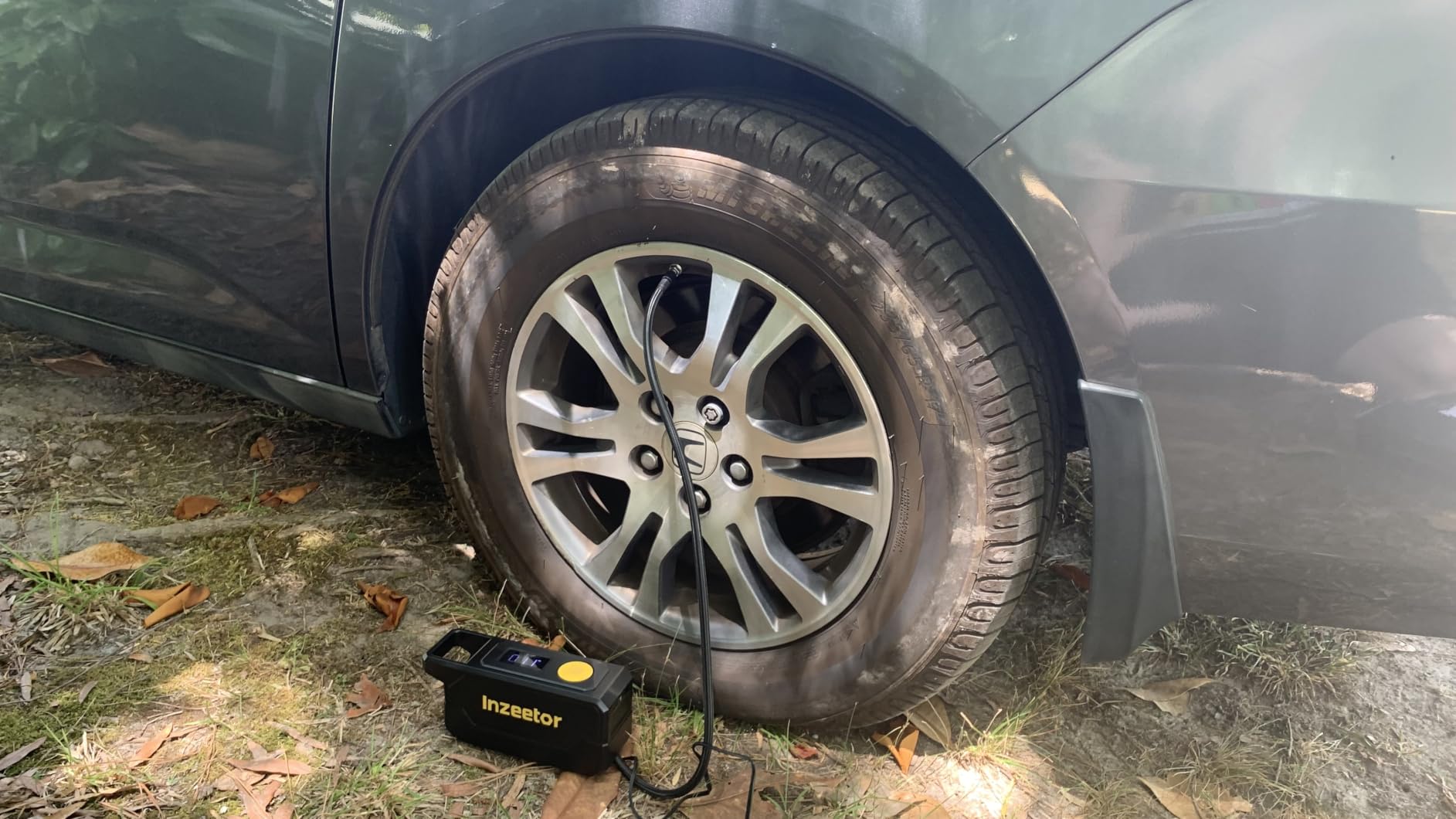 150 PSI Tire Inflator Portable Air Compressor with Digital Pressure, Black | 12V DC Auto Shutoff Air Pump Emergency LED Light for Car Tires, Bicycle & Balloons customer photo 2