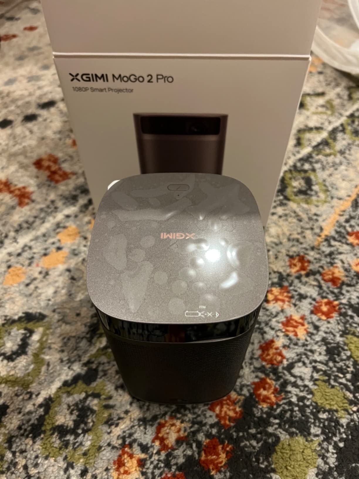 XGIMI MoGo 2 Pro (New) 1080P Portable Projector, Supports 4K, Auto Focus, 430 ISO Lumens, Google TV with Licensed Netflix, WiFi and Bluetooth, 2X8W Speakers customer photo 1