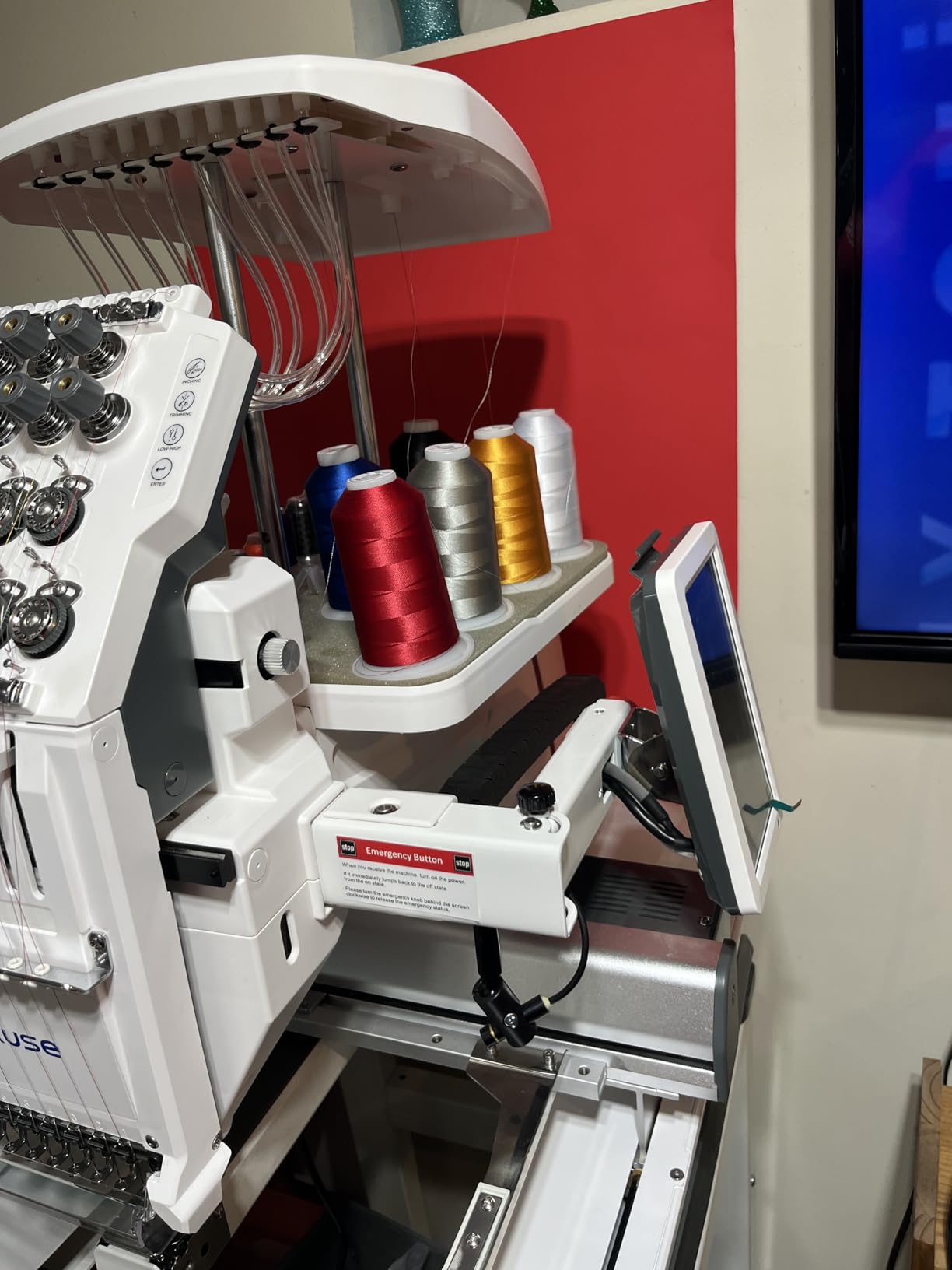 Fokuse brand FKS-1001 Commercial Embroidery Machine with 10 needle, Embroidery Area 14.2