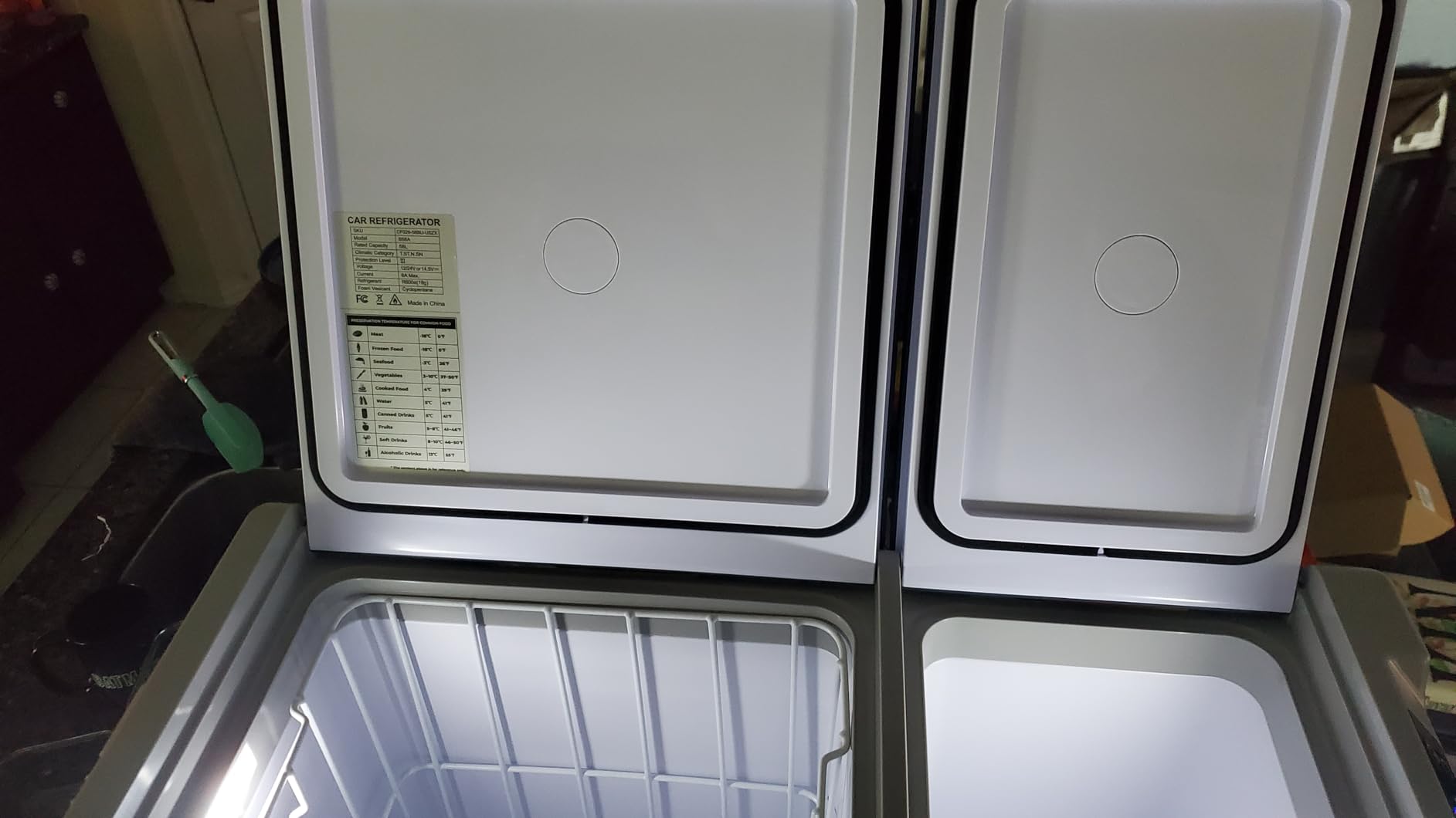 Feelfunn 12 Volt Refrigerator Car Fridge 40QT Dual Zone Electric Cooler | -4℉~68℉ Car Refrigerator 12V Cooler , 15-Min Fast Cooling, 12/24V DC 100-240V AC Portable Freezer for Travel Camping RV Home customer photo 1
