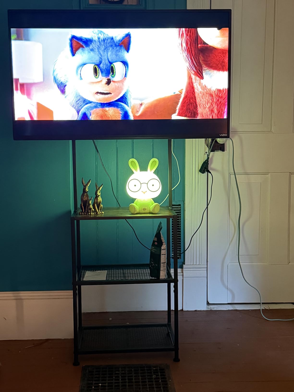 14 Inch to 42 Inch Small Corner TV Stand for Bedroom With 3 Tiers Storage Shelves, Floor Universal Television Stand With Mount For 40 Inch 32 Inch TV, Brown TV Table Shelf With Adjustable Feet, Sturdy customer photo 1