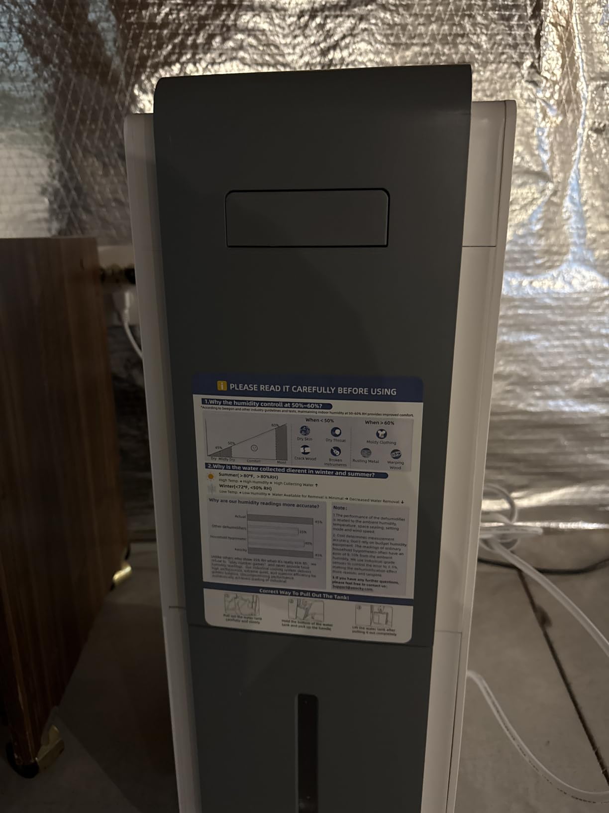 AEOCKY 6000Sq.Ft Energy Star Most Efficient 2024 Dehumidifier Max 105Pint/D | Dehumidifier with Drain Hose for Basement, Home, Bedroom, Bathroom, Intelligent Humidistat customer photo 2