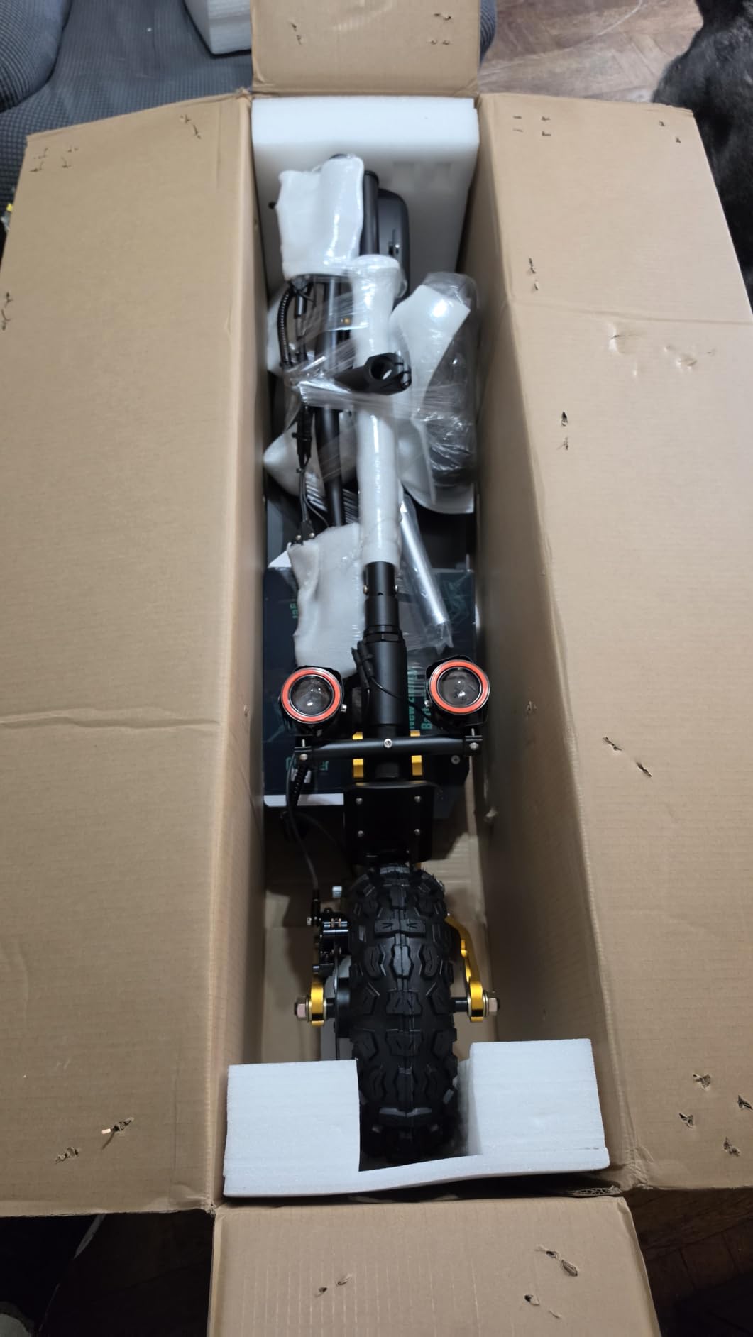 T85 Electric Scooter for Adults, 55 MPH, 60-Mile Range, Dual Motor | 60V 28.6Ah Battery, 6000W Peak Dual Motors, 11-Inch Off-Road Tires, Hydraulic Brakes, Removable Seat, 440-Lb Capacity customer photo 1