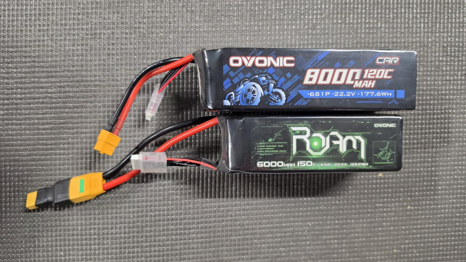 OVONIC 6S Lipo Battery 22.2V 8000mAh 120C with XT60 to EC5 Connector for RC Drone Airplane Quadcopter Helicopter FPV (2 Batteries) customer photo 1