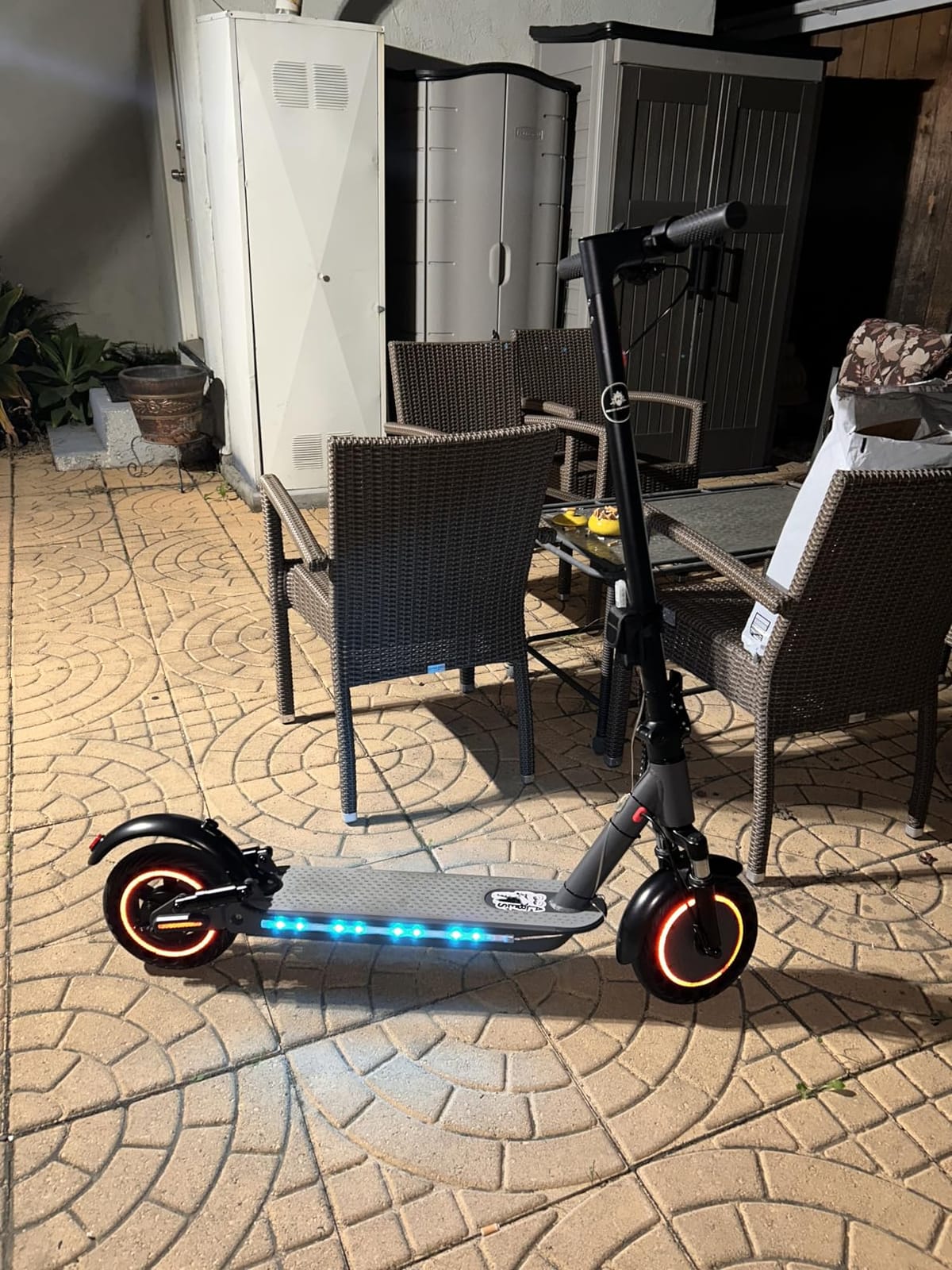 JUSJUBR LED Lights for Scooter, Multiple Colors and Lighting Modes, App Control, Colorful Bike Skateboard Lights with Battery Box for Night Riding customer photo 2