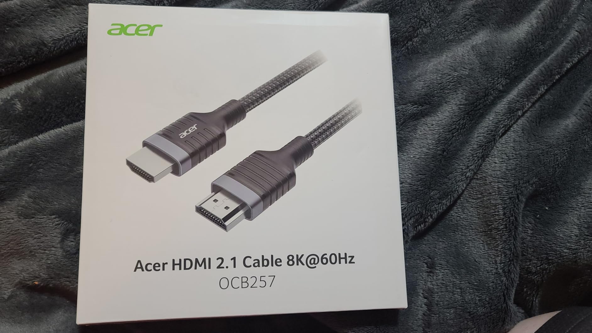 Acer HDMI 2.1 Cable 6.6FT (8K@60Hz,4K@120Hz) 48Gbps High-Speed Braided Cord | Certified HDMI Cable Supports HDR10+/HDCP 2.2 & ARC/eARC, Compatible with PS5, PS4, Xbox, Monitors, Laptops, Roku TV, HDTV customer photo 1