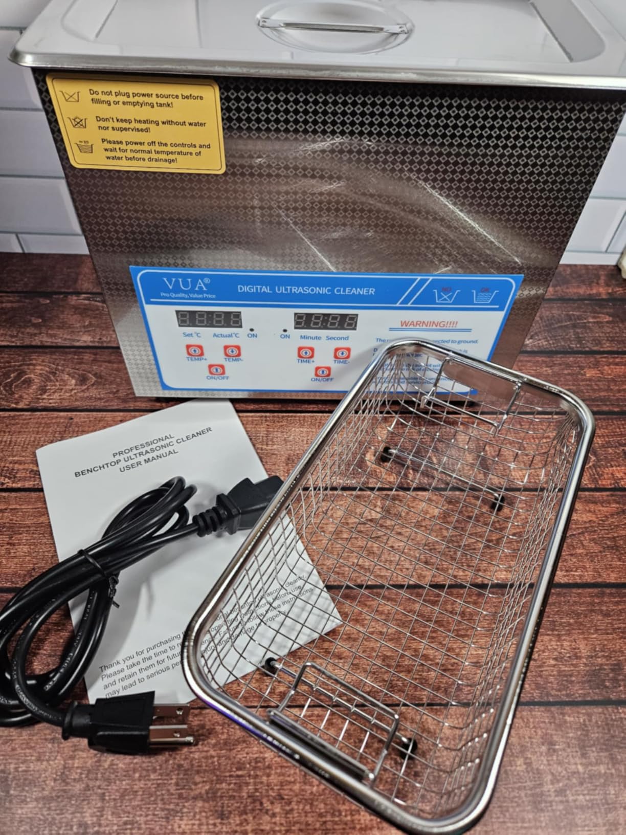 6L Ultrasonic Cleaner with Heater and Digital Timer, 40kHz 180W Professional Ultrasonic Parts Cleaner Machine with Drain Valve for Carburetors, Fuel Injectors, Auto Parts, Tools and Jewelry customer photo 1