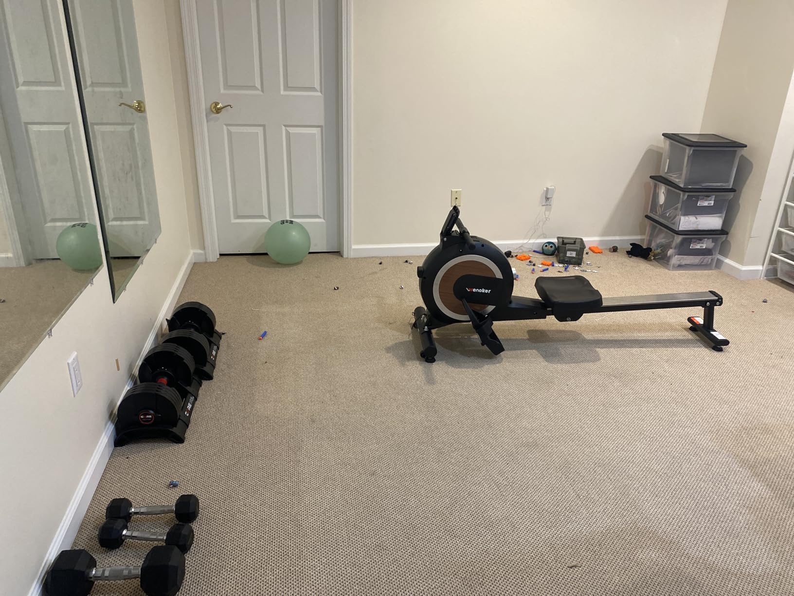 Wenoker Rowing Machine for Home, Magnetic Rower Machine, 350 LB Weight Capacity, 16-Level Silent Resistance Row Machine for Gym Exercise customer photo 1