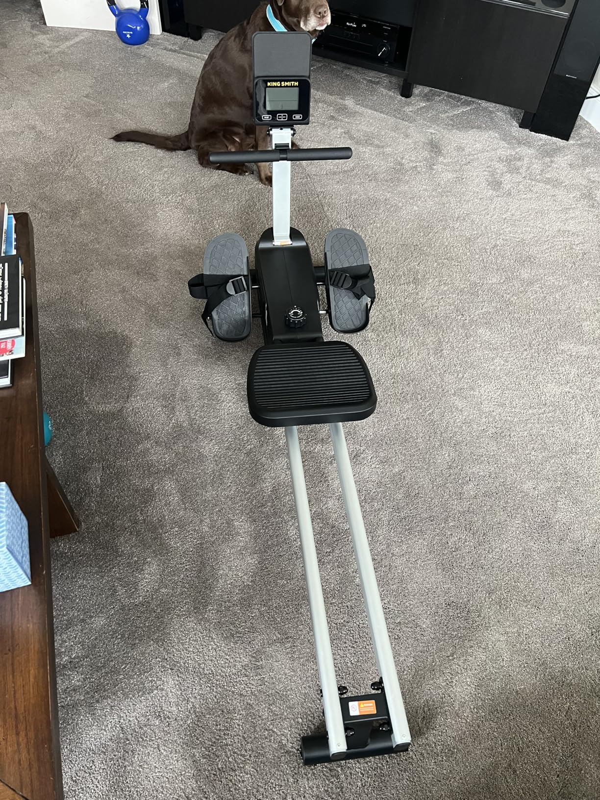 KINGSMITH Rowing Machines for Home Foldable, Compact Row Machine, 400LB & 350LB Weight Capacity, Folding Rower Machine with Adjustable Resistance, Data Monitor, App Supported customer photo 1