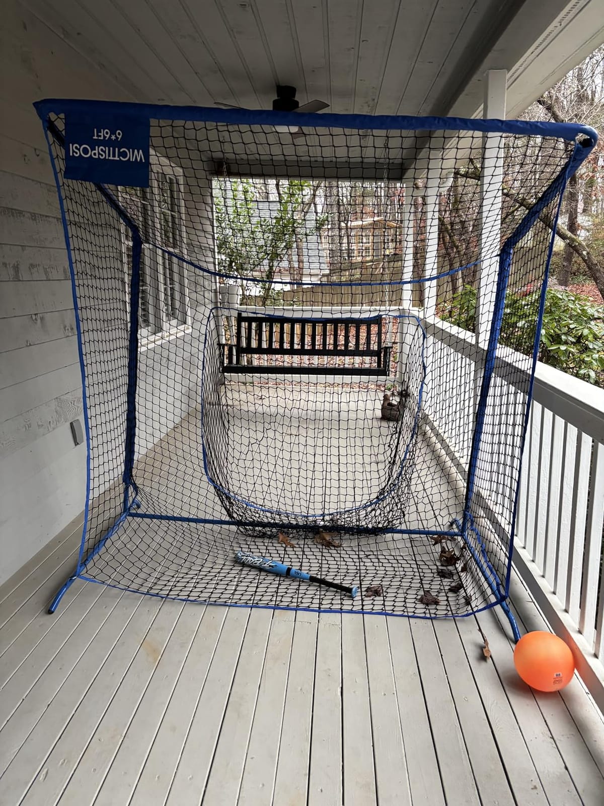 Baseball Softball Net with Blocking System, Batting Cage Practice Net - All-Around Ball Containment, Heavy-Duty Pre-Assembled Metal Frame, 7-Ply Tear Resistant Net, for Backyard Hitting & Pitching customer photo 1