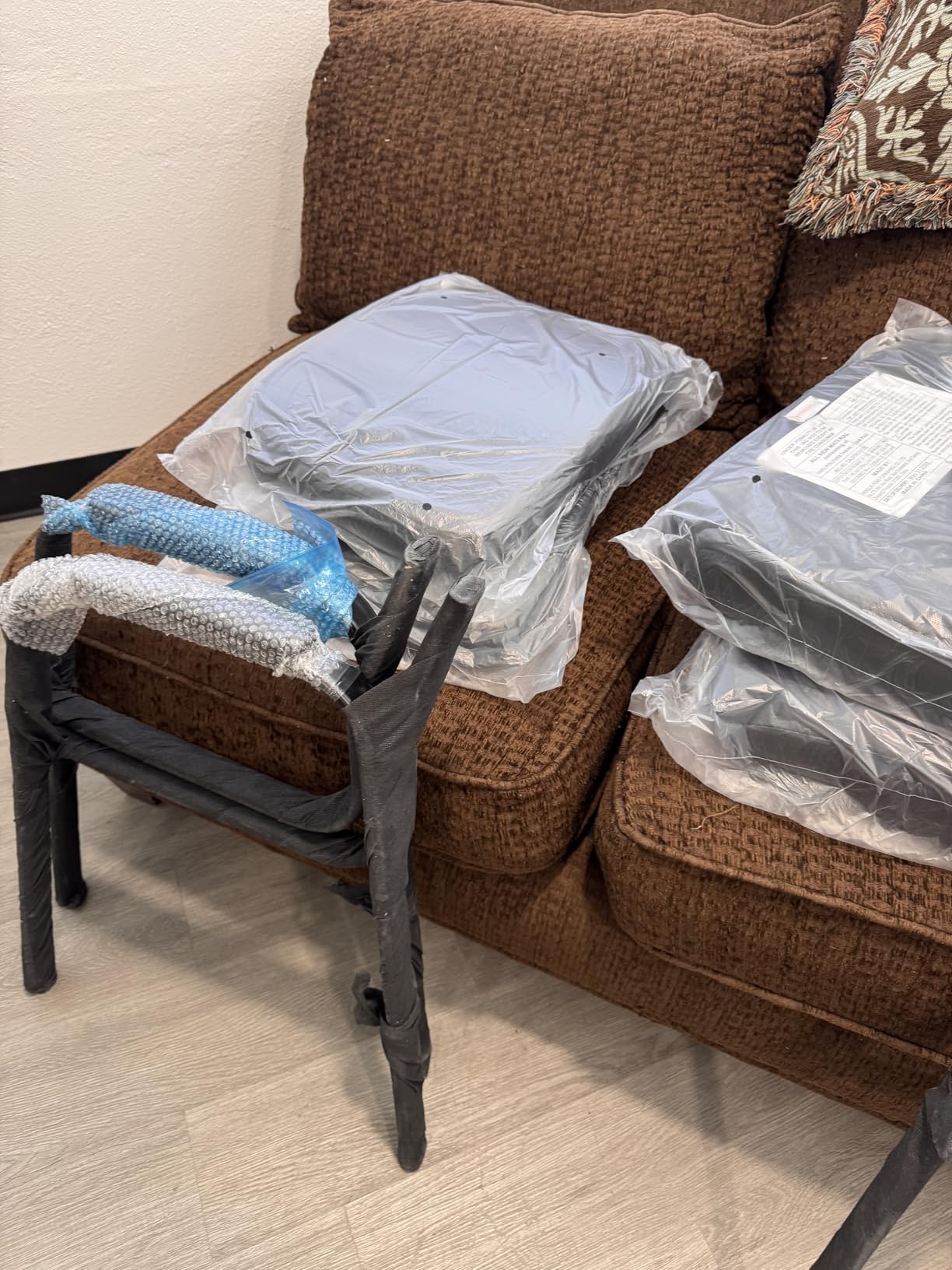Sweetcrispy Waiting Room Chairs Set of 4, Office Guest Chairs No Wheels | Leather Padded Arms, Stationary Reception, Conference, Lobby customer photo 1