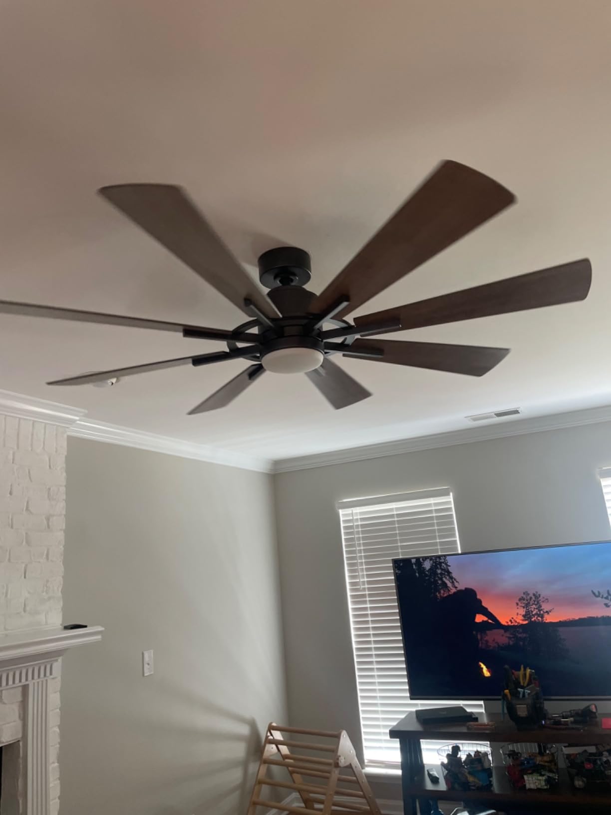 120 Inch Ceiling Fans Without Lights, Large Industrial HVLS Fan, 36000 CFM | 6-Speed Reversible DC Motor with Remote, 6 Aluminum Blades for Commercial Shop, Garage, Barn, Patio, Covered Outdoor Spaces customer photo 1
