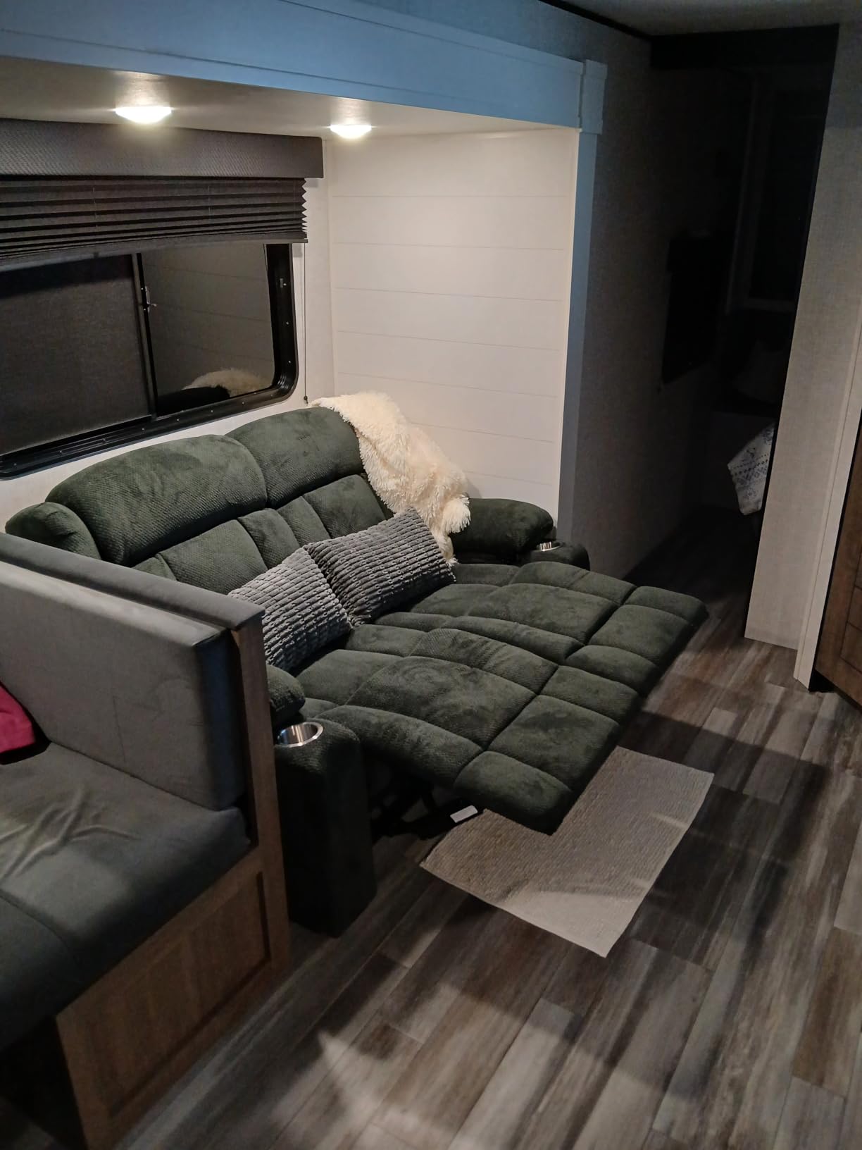 RV Loveseat Recliner Sofa, Reclining Loveseat Home Theater Seating with USB Ports, Cup Holders, Insert Pockets, Wall Hugger RV Recliners for Movie Room, Recline Movie Seats Gaming Sofa customer photo 2