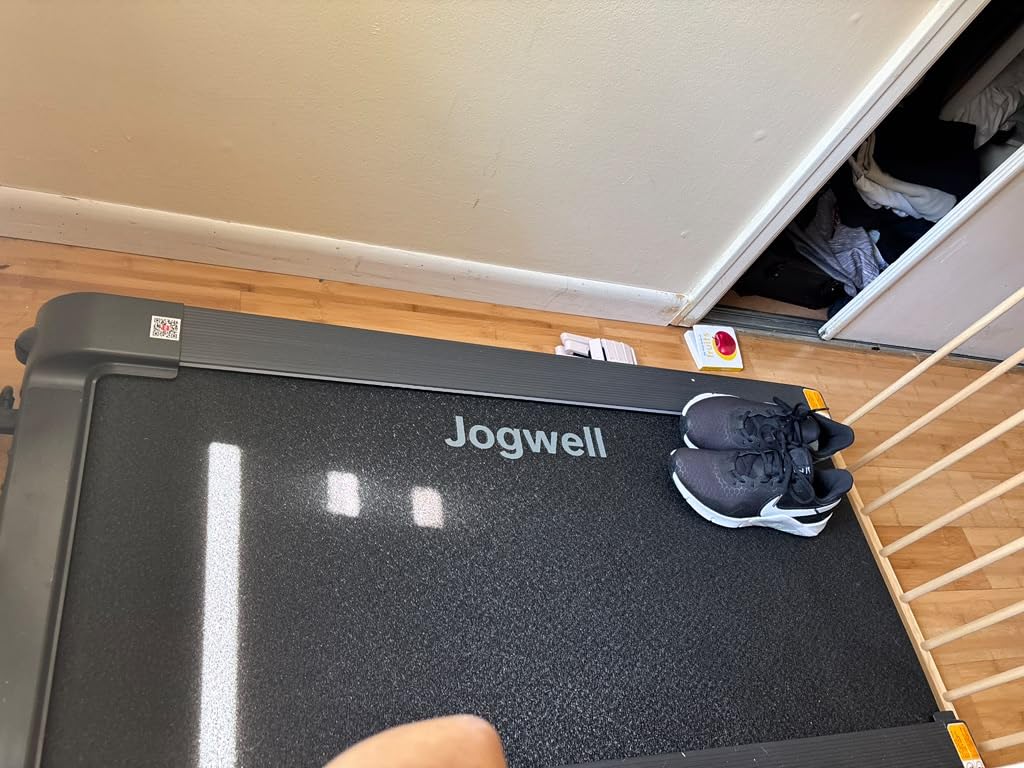 Jogwell Walking Pad Treadmill with 12%/20% Auto Incline, 3.5HP Brushless Ultra-Quiet, Under Desk Treadmill for Home Office, 400 LBS Capacity, 30% Wider Deck, Vertical Storage customer photo 1