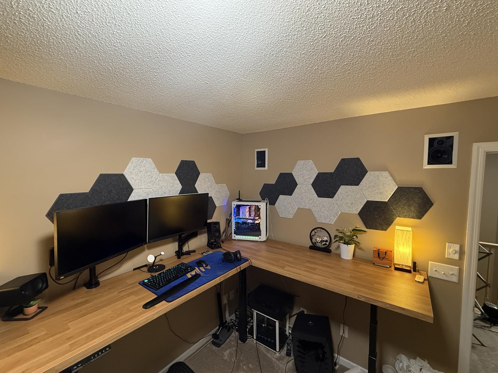 12 Pack High Density Hexagon Acoustic Panels, TONOR 12