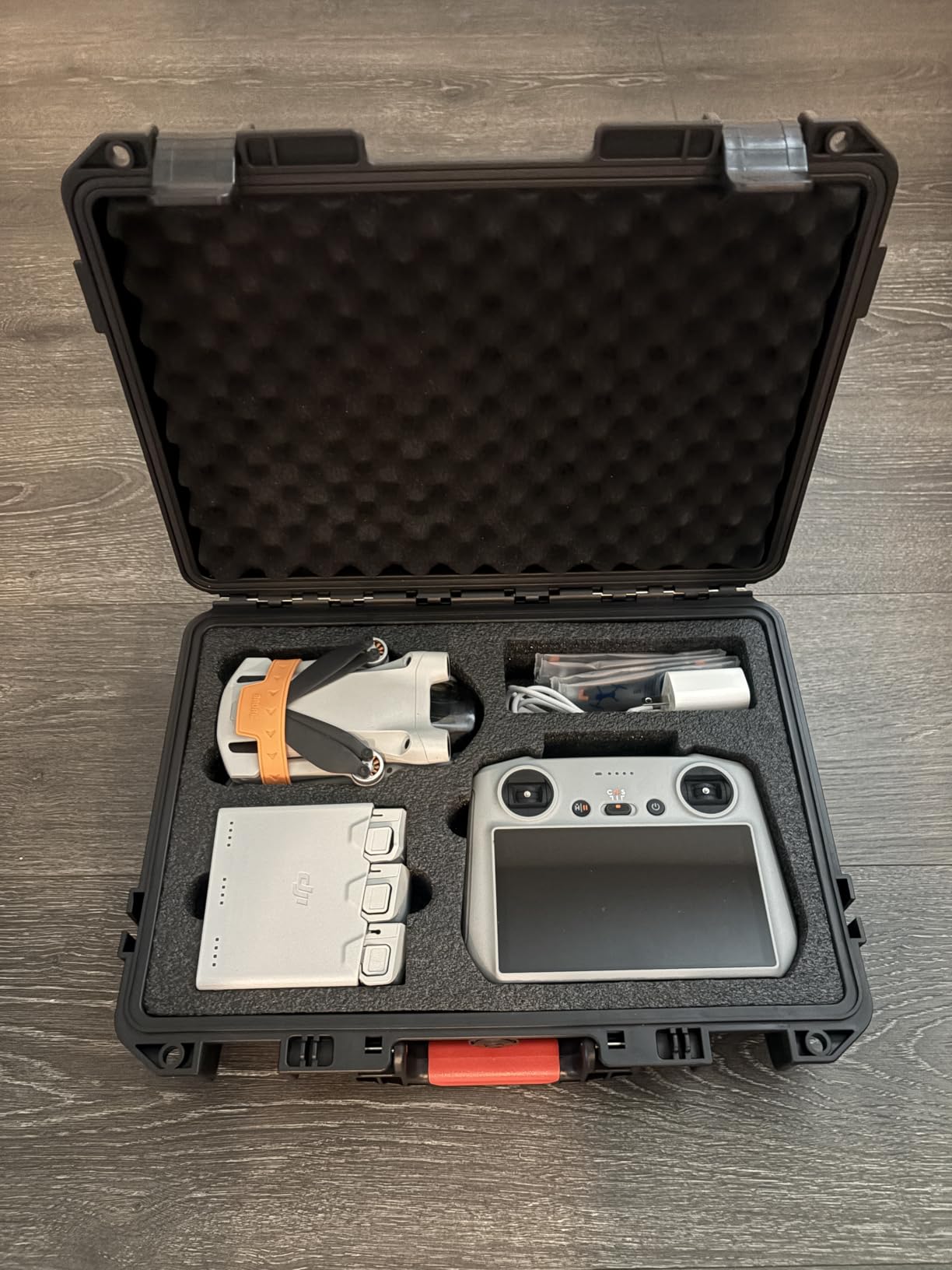 Hard Case for DJI Mini 4 Pro: Waterproof Hard Shell with Foam for DJI Drone Mini 3 Pro/Min3/RC2/RC/RC-N2/N1| Travel Carrying Storage Box for fly more combo Batteries and Accesories Kit customer photo 1
