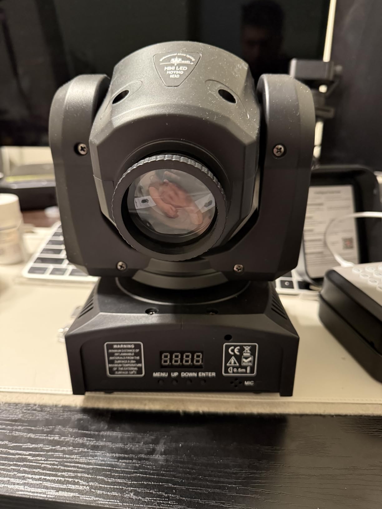 MINGJIE 60W LED Moving Head Stage Light, DMX512 DJ Light | 8 Gobos & 8 Colors, Sound Activated, 540° Pan & 270° Tilt, Compact DJ Lighting for Weddings, Parties, and Stage Events customer photo 2