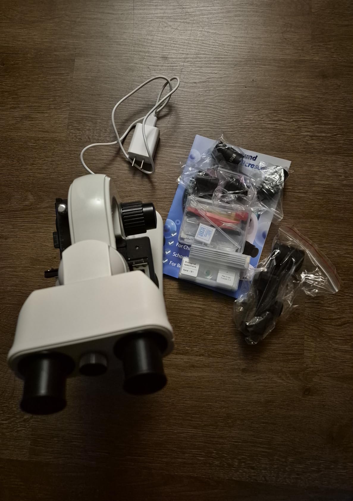Microscope for Adults & Kids, 40-2500X Binocular Microscope for School Lab & Home Schooling, with Mechanical Stages, Slides Set & Phone Holder customer photo 2