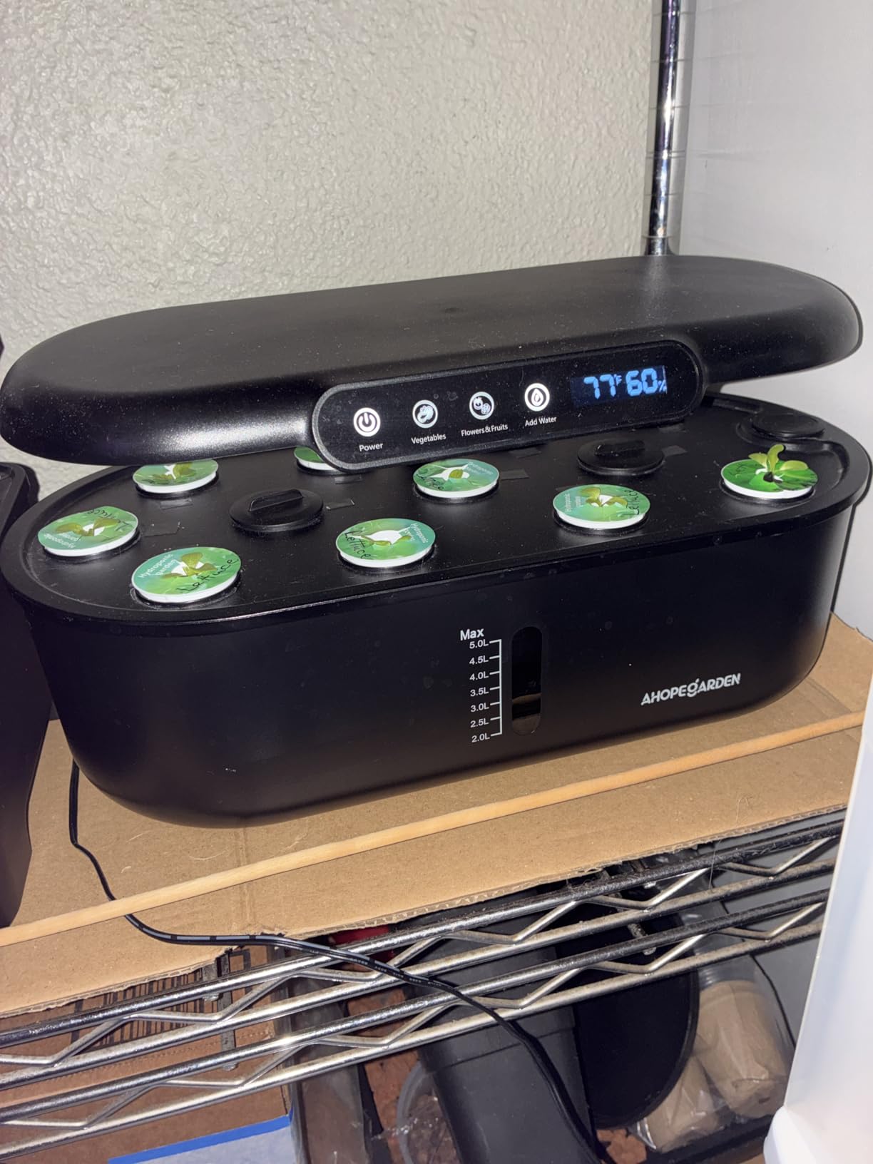 Ahopegarden Hydroponics Growing System: 10 Pods Temp & Humidity Display | Indoor Garden Kit with LED Grow Light for Lettuce and Tomatoes - Beginner-Friendly Plant Germination Kit for Home Kitchen customer photo 1
