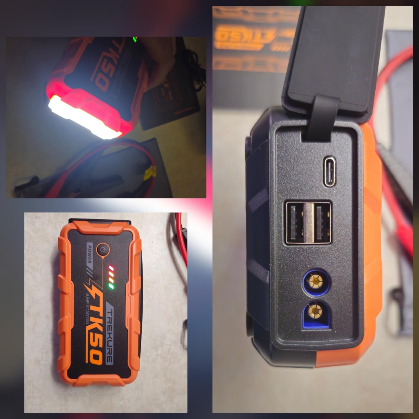 TREKURE Car Battery Jump Starter 8000A 26800mAh, Portable Car Jump Starter for All Gas and 12L Diesel Engines, Power Bank & Battery Jumper, Portable Jump Box Car Battery with Fast Charge, LED Light customer photo 2