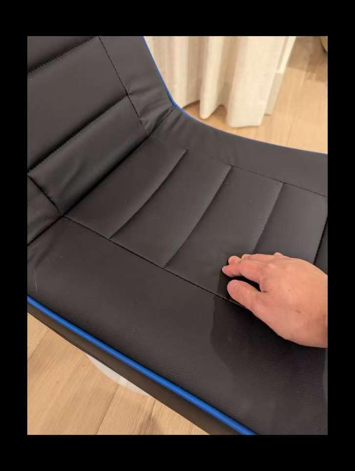GTPLAYER Floor Gaming Chair Foldable Swivel Floor Chairs for Kids Boys Comfy Video Game Seat with 360° Multipurpose for Gamers, Bedroom or Game Room (Black-Blue) customer photo 1