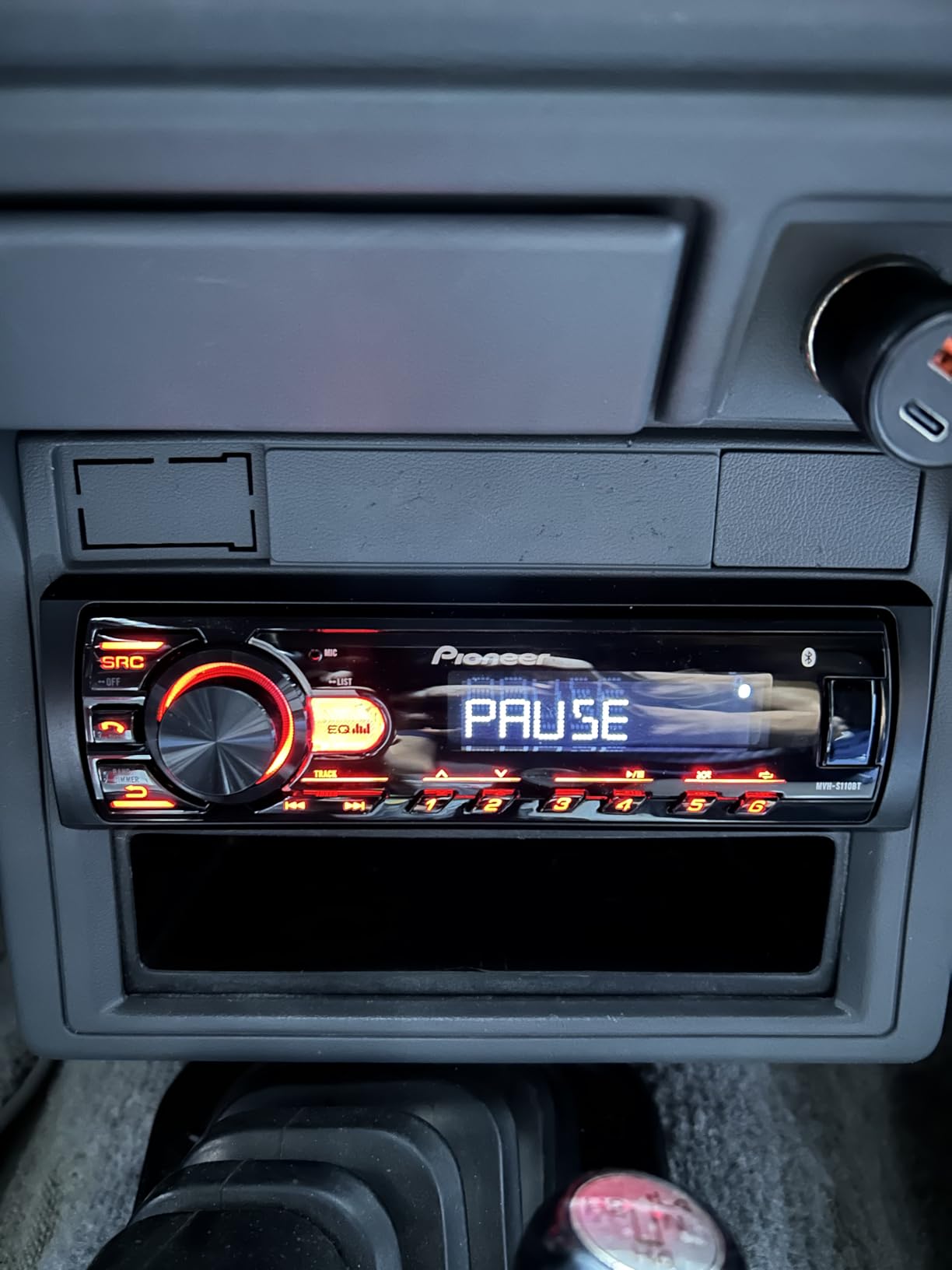 Pioneer MVH-S110BT 1-Din Digital Media Car Stereo with Bluetooth | Digital Media Receiver, USB Input, 50W x 4 Output, AM/FM Radio, iPhone & Android Compatible, Front & SW RCA Output customer photo 1