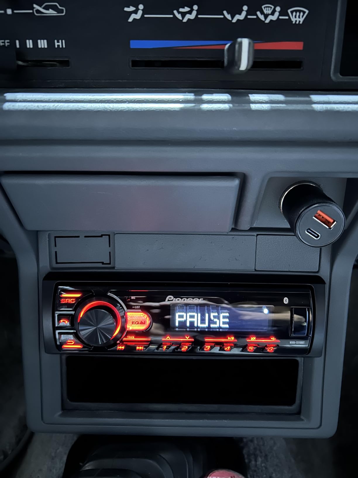 Pioneer MVH-S110BT 1-Din Digital Media Car Stereo with Bluetooth | Digital Media Receiver, USB Input, 50W x 4 Output, AM/FM Radio, iPhone & Android Compatible, Front & SW RCA Output customer photo 2