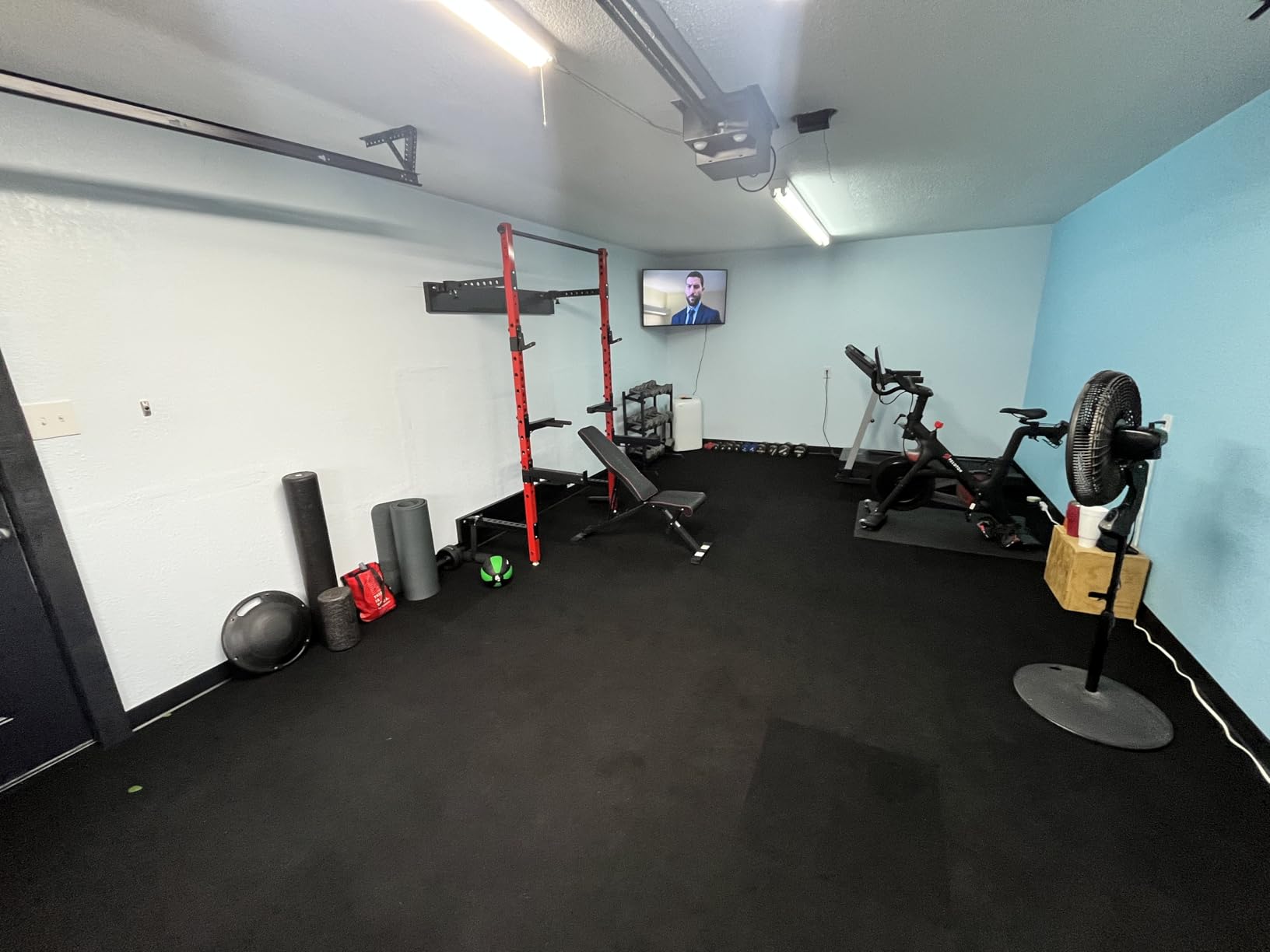JELENS FS01 Folding Squat Rack, Wall Mounted Power Rack for Home Gym, Space Saving Multi-Functional Power Cage with More Attachments customer photo 2