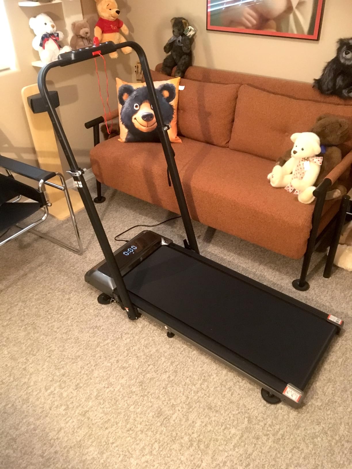Acezoe Walking Pad with 12% Incline & Height-Adjustable Handlebar, 5-in-1 Foldable Treadmill for Home & Office, Portable Under Desk Treadmill with LED Display & App Control customer photo 1