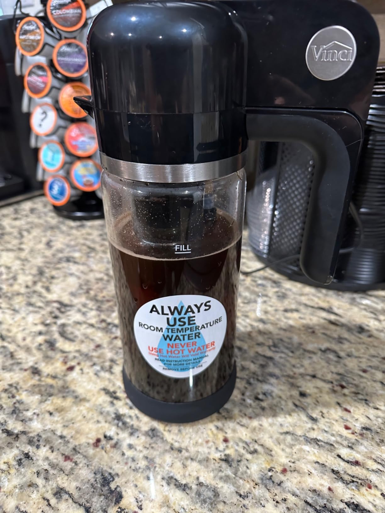 VINCI Express Electric Cold Brew Coffee Maker, 10-Minute Fast Brewer (47oz) | 3 Brew Strengths, Self-Clean Cycle, 1.4L Glass Carafe customer photo 2