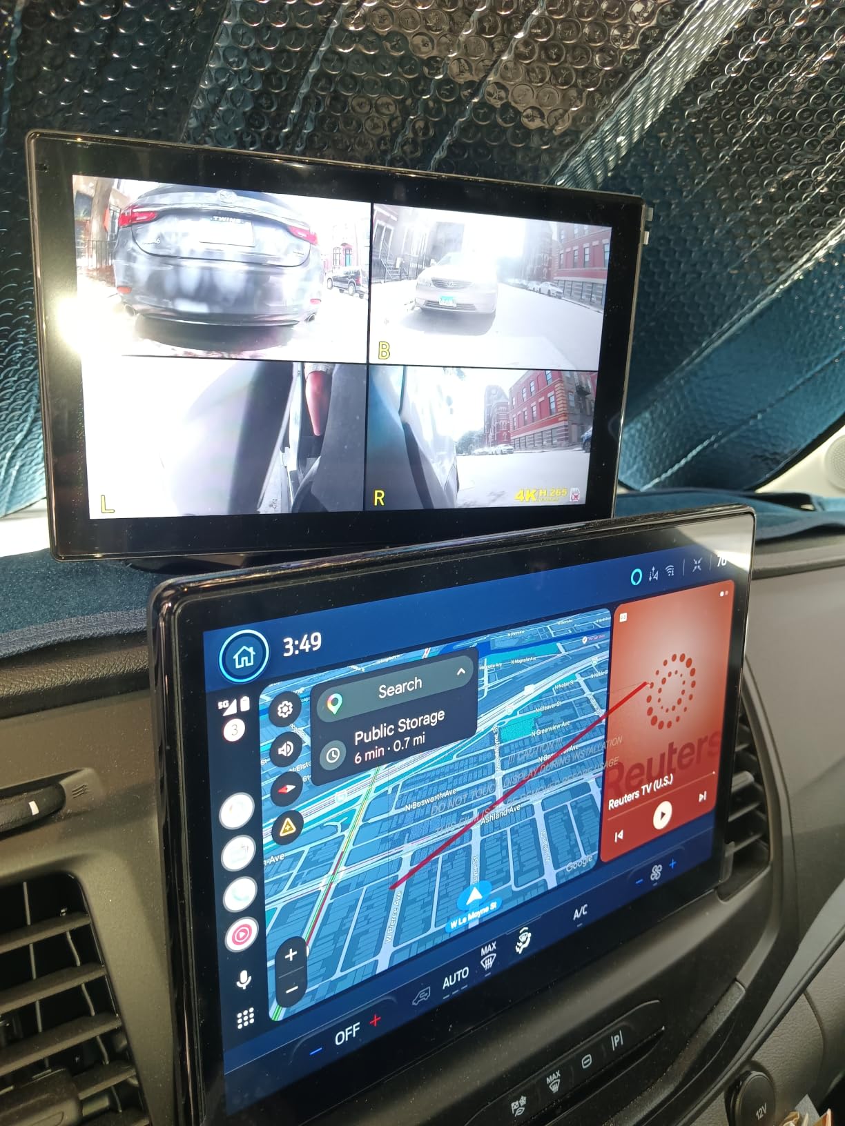 10.1 Inch 4K Touch Screen Wired RV Backup Camera System | 1080P IP69 Waterproof Camera, 4CH DVR Loop Recording & Bluetooth. For Semi Truck, Trailer, Camper, Pickup, Bus, RV customer photo 2