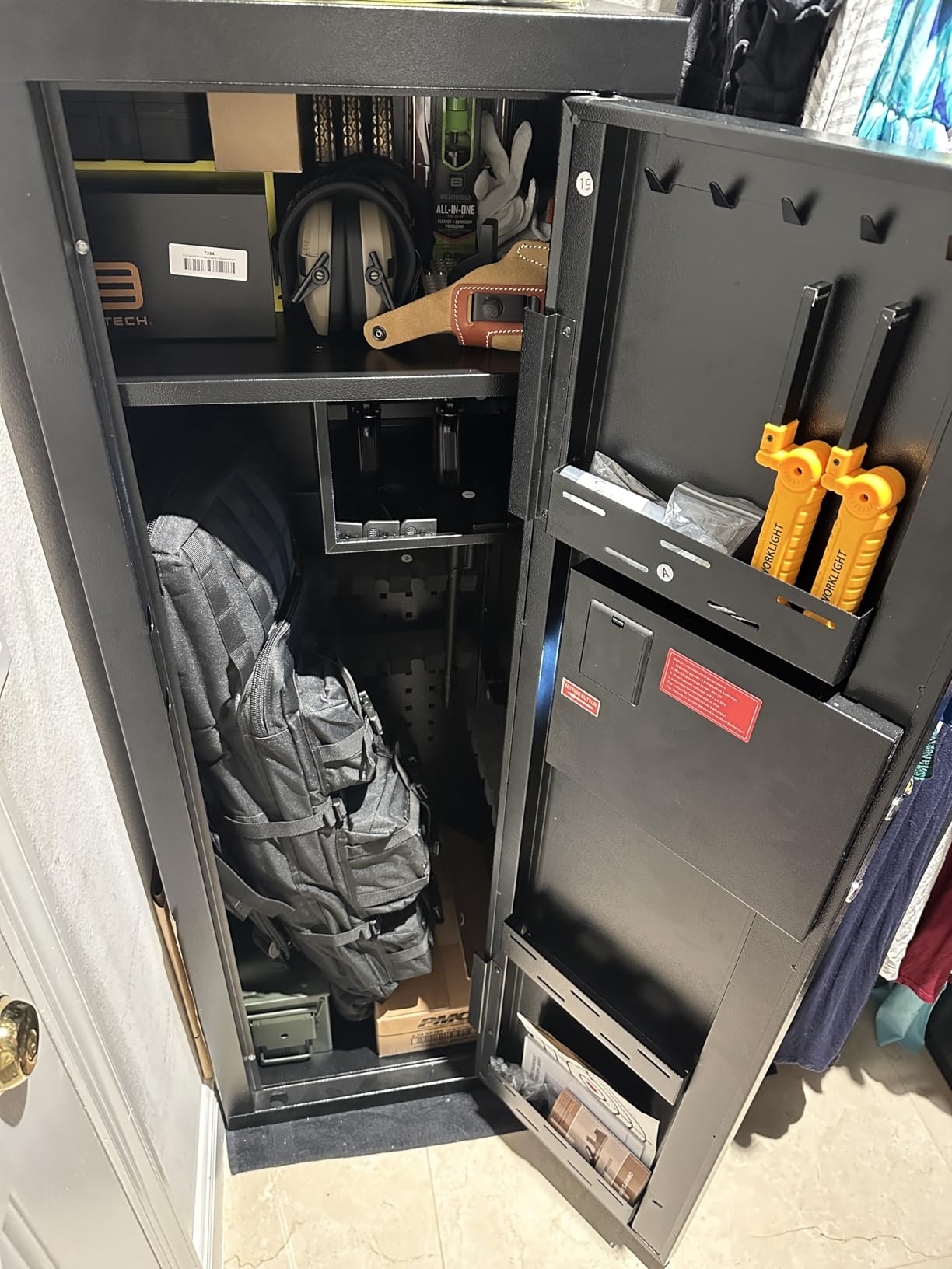 KAER Biometric Gun Safe Rifle, Gun Safes for Rifles and Pistols Holds 14-15 Firearms with Adjustable Racks & Pistol Storage, Fingerprint Keypad Lock Gun Cabinet for Home & Hunting for Enthusiasts customer photo 2