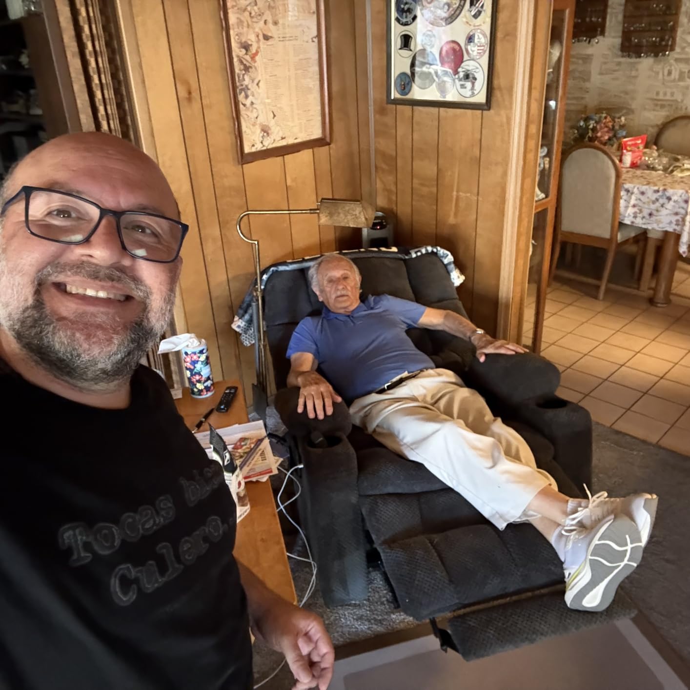 Tami Tami Dual Motor Power Lift Chair Recliner for Elderly with Massage and Heat, Infinite Position Electric Lift Recliner with Adjustable Headrest, USB (T6015 - Plush Fabric, Dark Gray, Medium) customer photo 2
