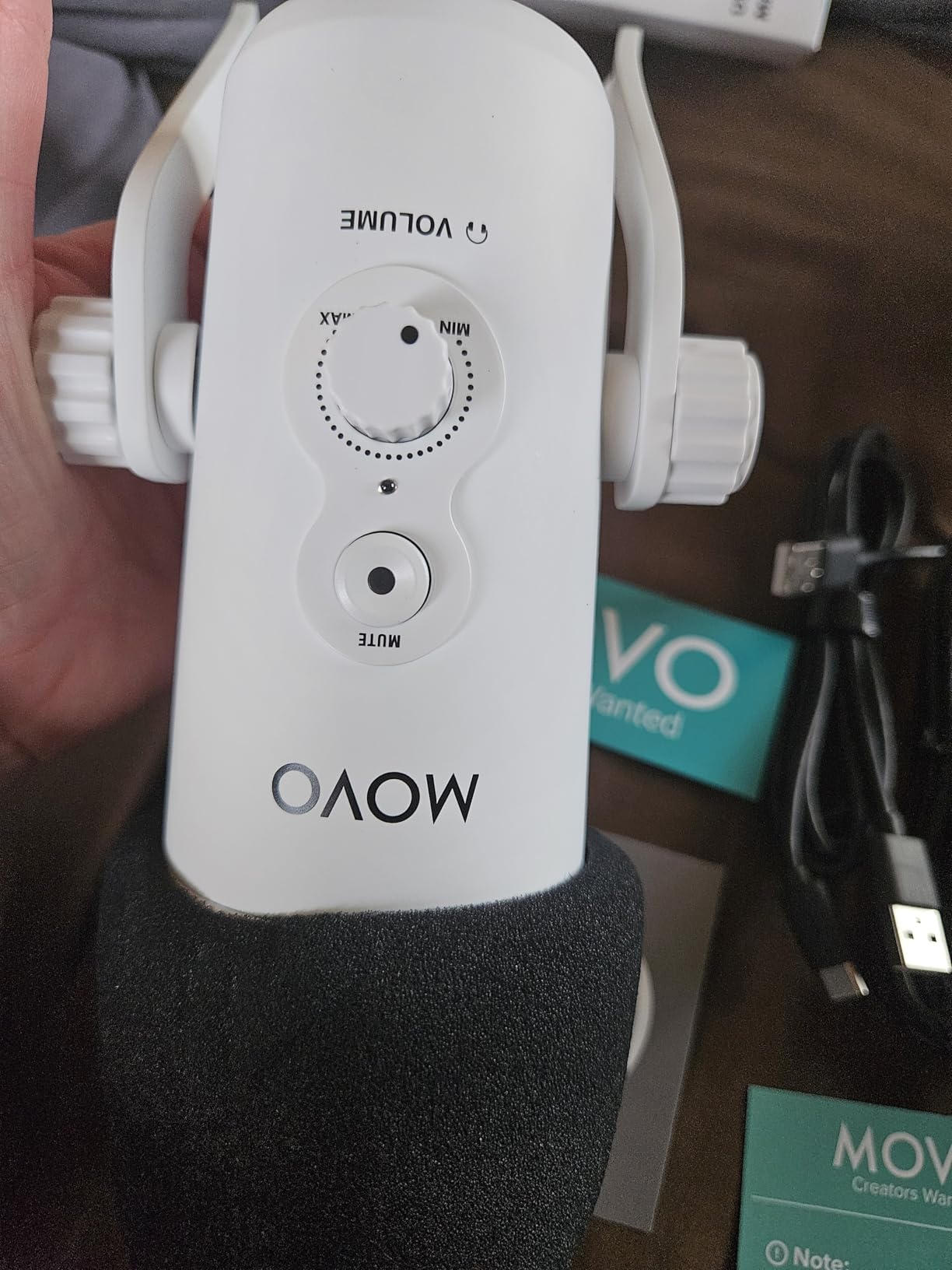 Movo 2-Person USB Podcast Bundle - 2 Condenser Mics, and USB Hub (White) | Plug-And-Play, No Drivers: Zoom, OBS, Audacity, Mac & Windows. Headphone Monitoring. For Interviews, Streaming, Classrooms. customer photo 1