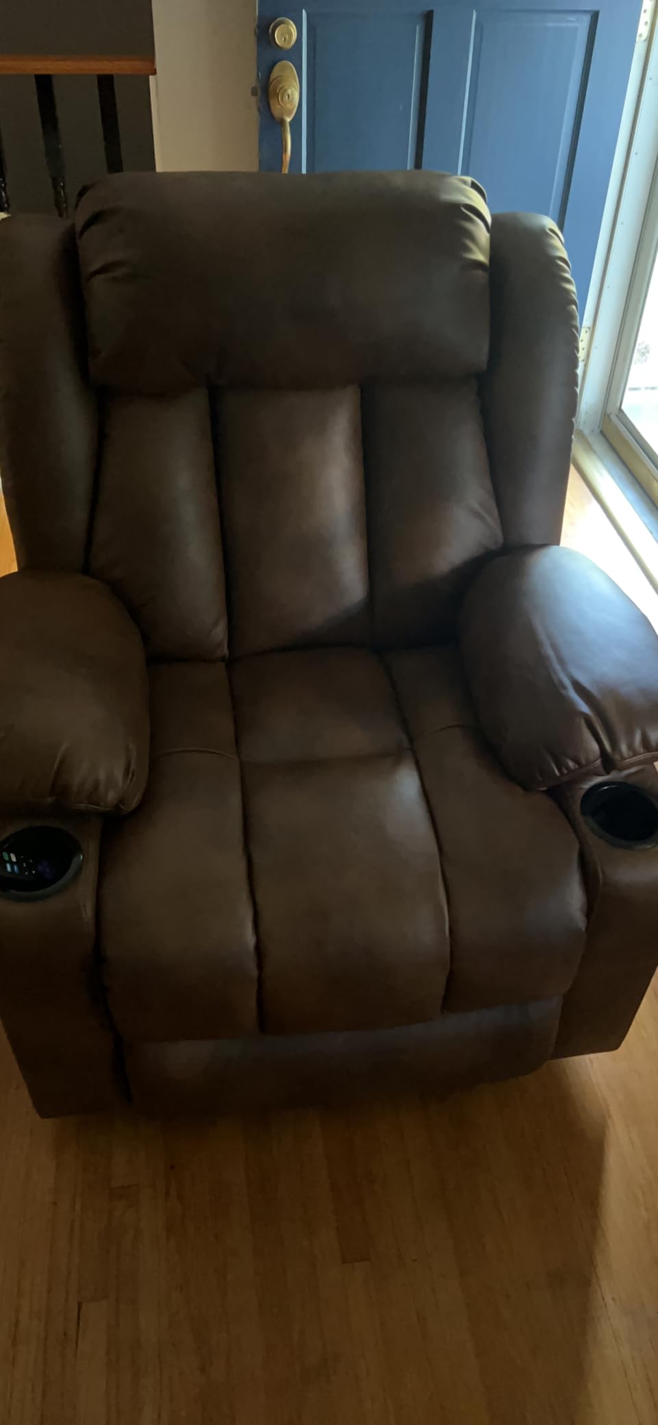 Dual Motor Infinite Position Lay Flat Power Lift Recliner Chair for Elderly | 180 lay flat, Silent Dual Motor, extended footrest, 8-pt massage, lumbar heated, water resistant PU leather, USB-C charging customer photo 1