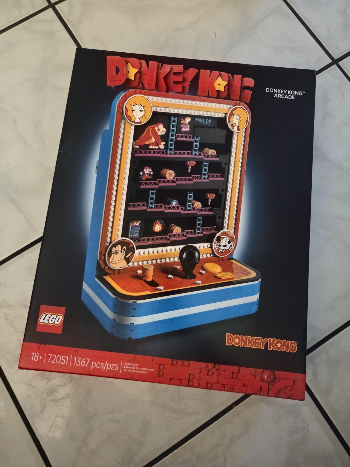 Super Mario Donkey Kong Arcade 72051 | Collectible Building Set for Adults, Ages 18+, Retro Arcade Decor, Working Levers & Joystick, 1,367 pieces, Gift for Gamers customer photo 1