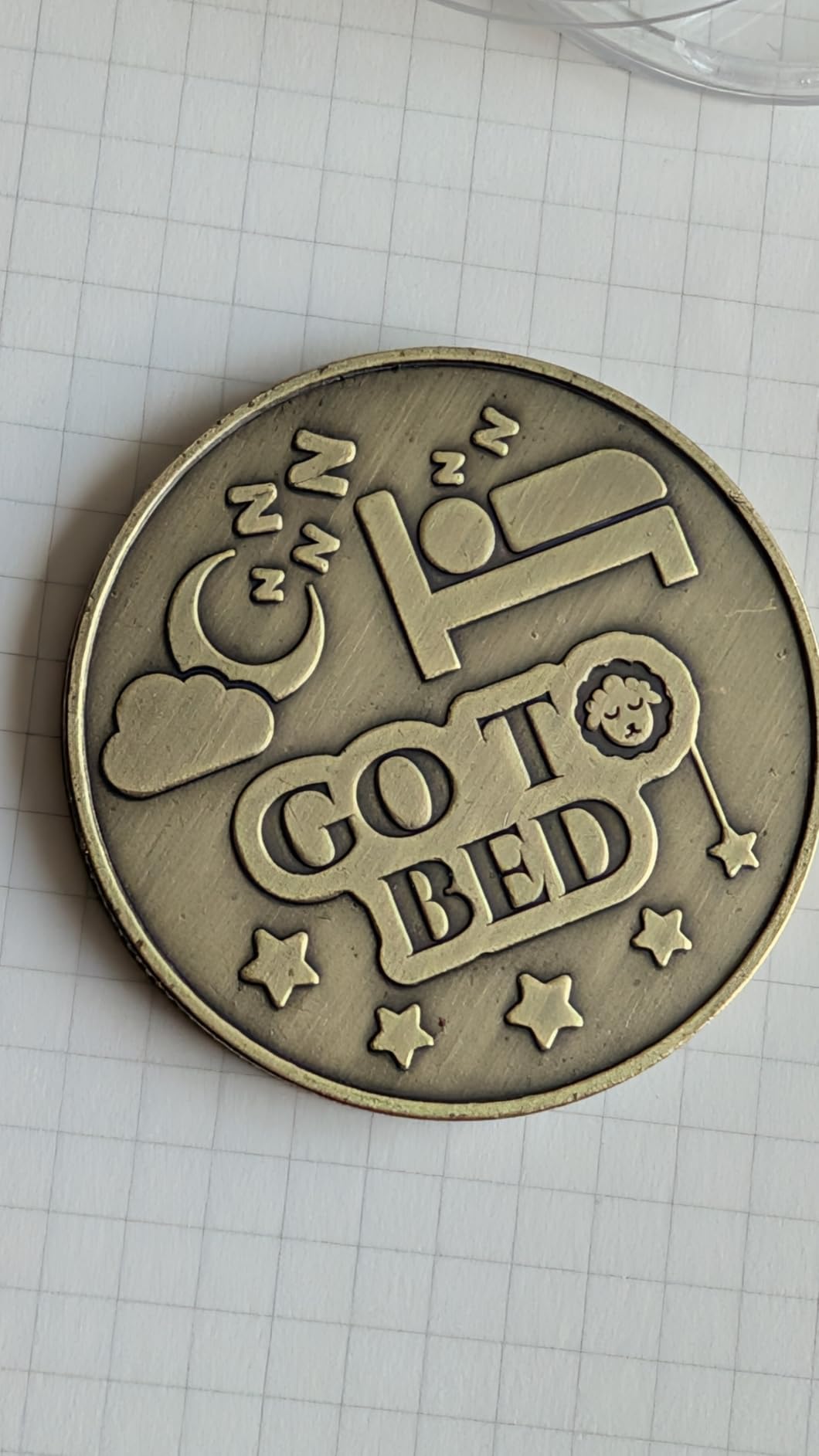 One More Game or Go to Sleep Gamer Decision Coin customer photo 2