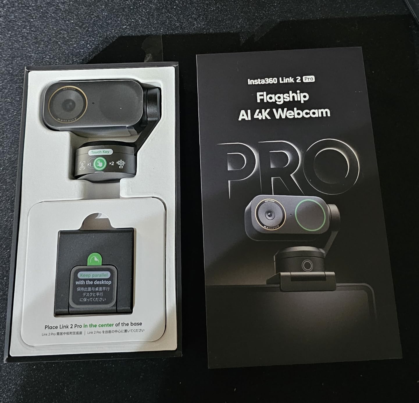 Insta360 Link 2 Pro - 4K PTZ Webcam for PC/Mac, 1/1.3