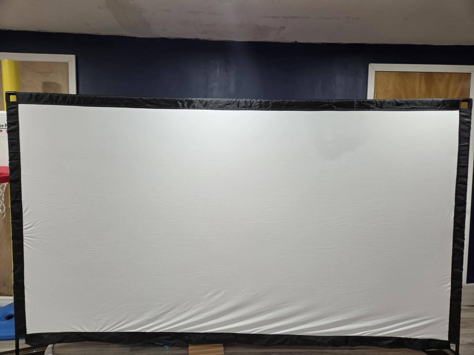 120inch Projector Screen with Stand: Portable Projector Screen Outdoor Indoor Front/Rear 16:9 4K HD with Carry Bag Sandbag - Movie Screen for Backyard Movie Night, Camping, Theater customer photo 1