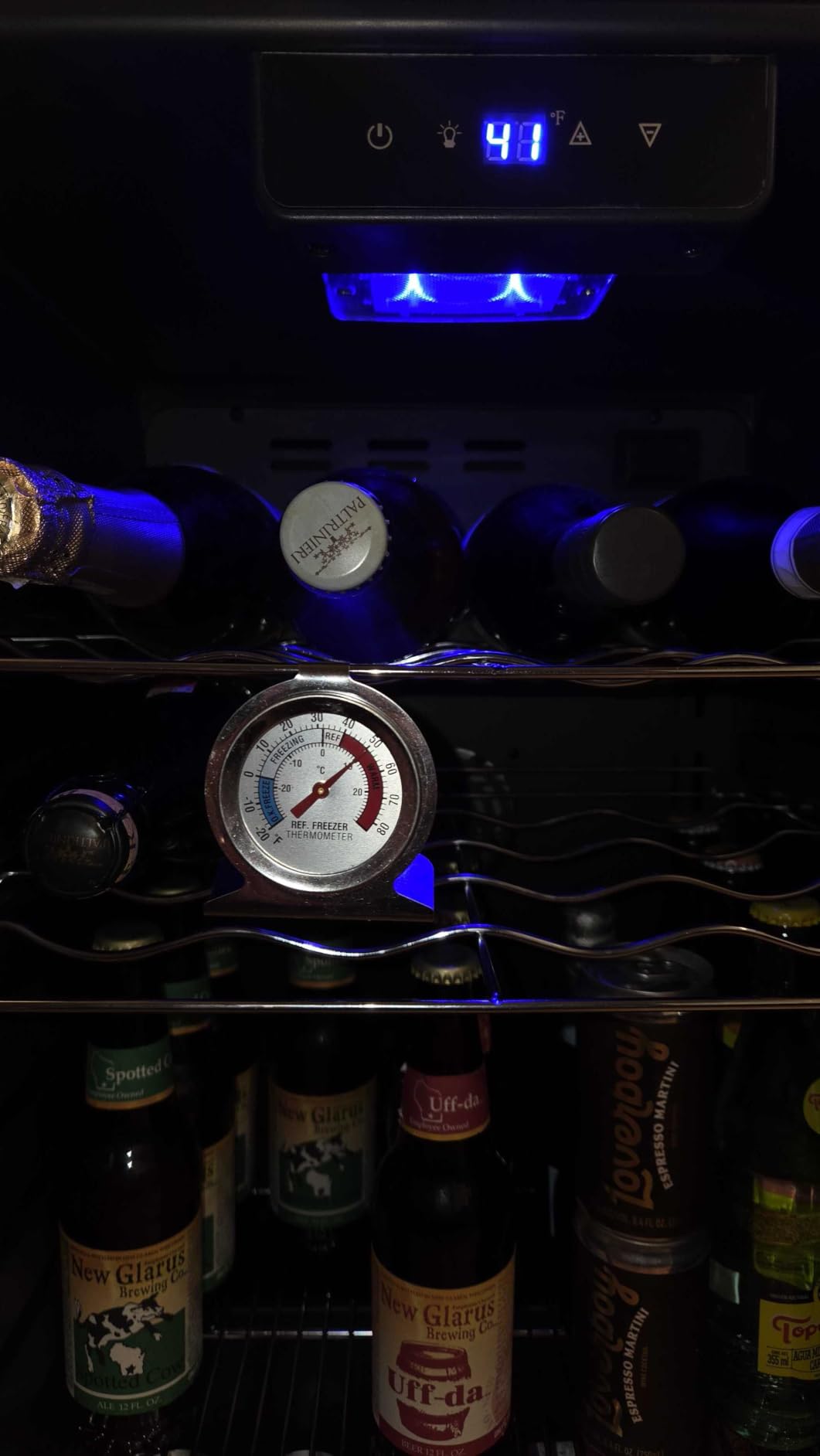 Icyglee 25 Bottle Wine Cooler Refrigerator, Freestanding Wine Fridge, Black customer photo 2