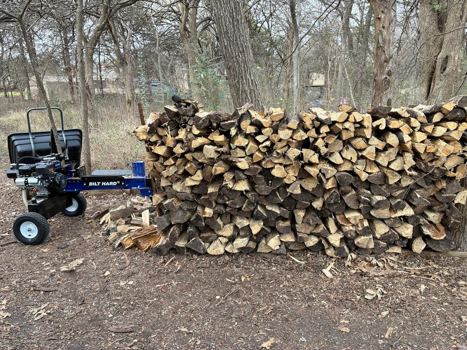 BILT HARD 27-Ton Towable Gas Powered Log Splitter, Horizontal & Vertical Wood Splitter Gas Powered with 209cc OHV Engine & 2-Stage Pump, 16