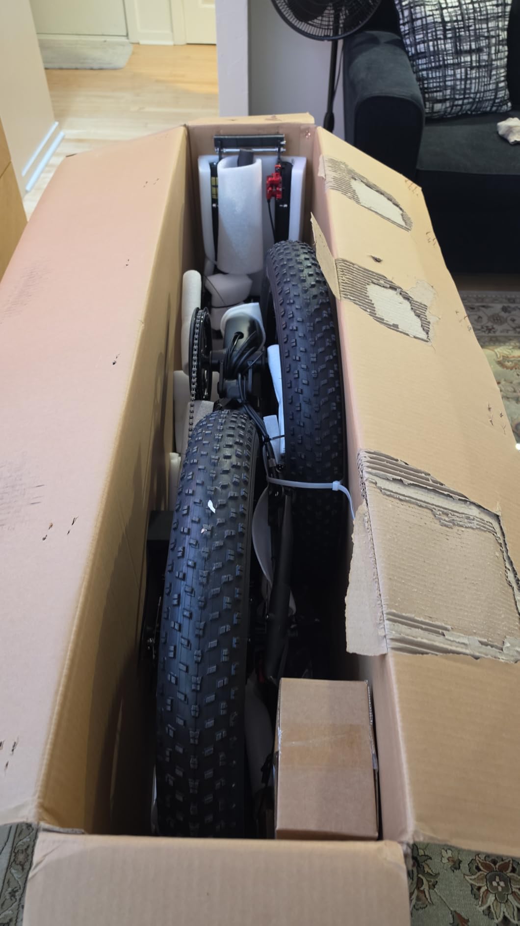 9000W Dual Motor Electric Bike for Adults, 48MPH Fast Full Suspension Ebike, 52V 36Ah Removable Battery for 120 Miles Range, 26 Inch Fat Tire Dual Shock All-Terrain E-Bike, 400lbs Capacity customer photo 2
